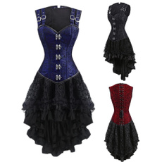 Steel, Black Corset, Plus Size, dress corset