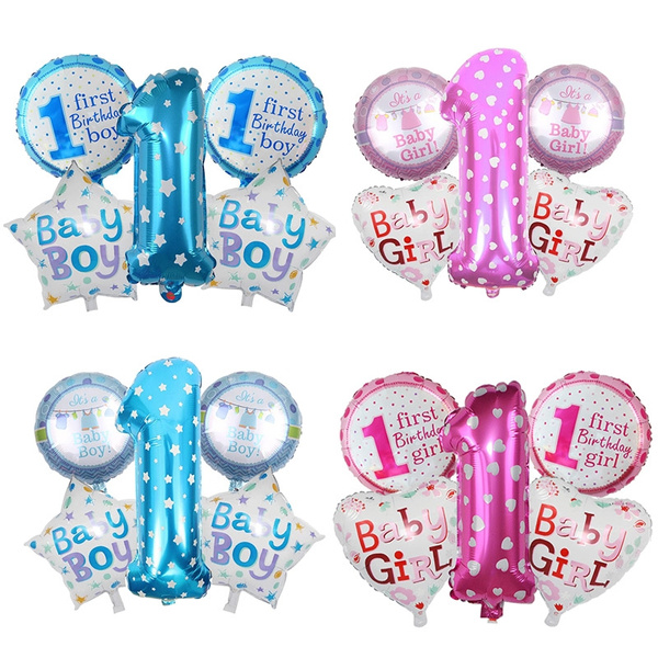 5Pcs 1st Happy Birthday Balloons First Baby Boy Girl Party Decoration Supplies 5Pcs 1st Happy Birthday Balloons First Baby Boy Girl Party Decoration Supplies