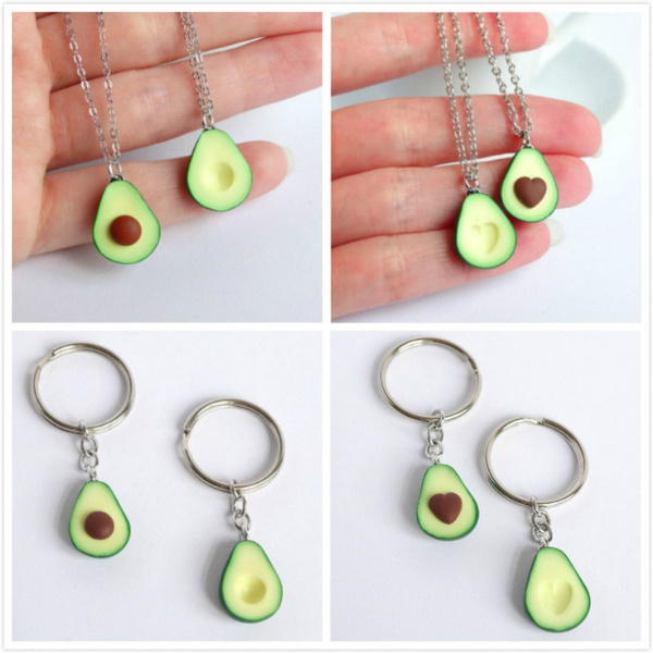Handmade Best Friend Forever Avocado Heart Necklaces, Valentine's day –  PolinaCreations