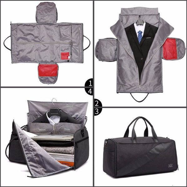 Men's Carryon Garment Bag Convertible Suit Travel Bag with Shoe ...