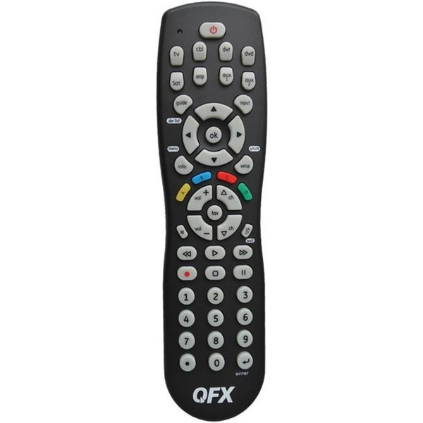 QFX REM8 8in1 Universal Remote Control with GlowintheDark Buttons, Black Wish