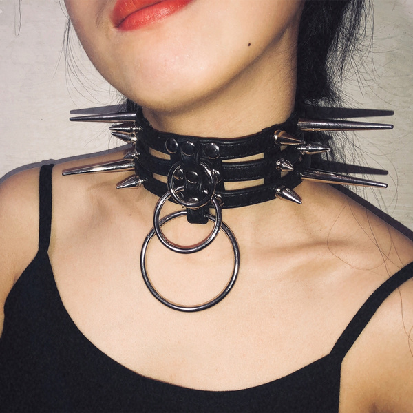 Gothic Choker Leather Harajuku  Sexy Harajuku Choker Necklace