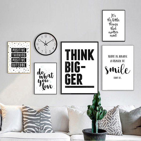 Motivational Inspirational Quotes Positive Life Home Room Wall Prints High Gloss 