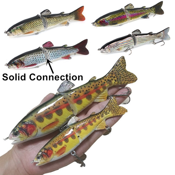 2-Section S-Swim Trout Hard Glide Bait Swimbait Fishing Lure  (12.5cm/18.5cm)