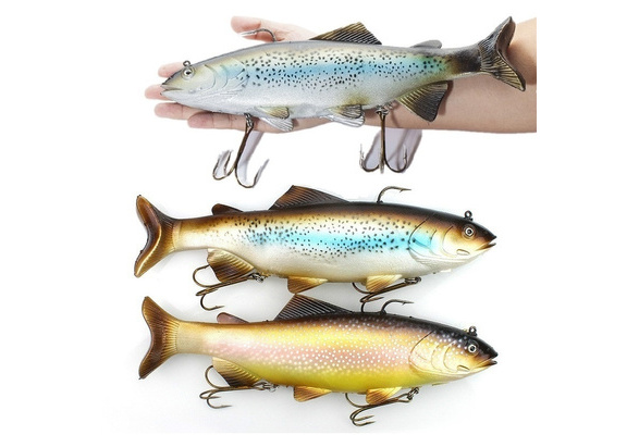 Artificial Large Fish Saltwater Deep Sea Trout 12in/400g Rubber Fishing Lure