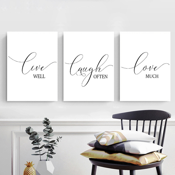 Wall Decor Home Art Canvas Paintings Quote Live Simply Laugh Often Love Deeply 