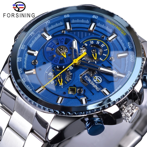 Forsining Steampunk Design Tre Quadrante Piccolo Calendario Completo  Orologio Da Uomo Impermeabile Automatico Mechanical Automatic Watches for  Men | Wish