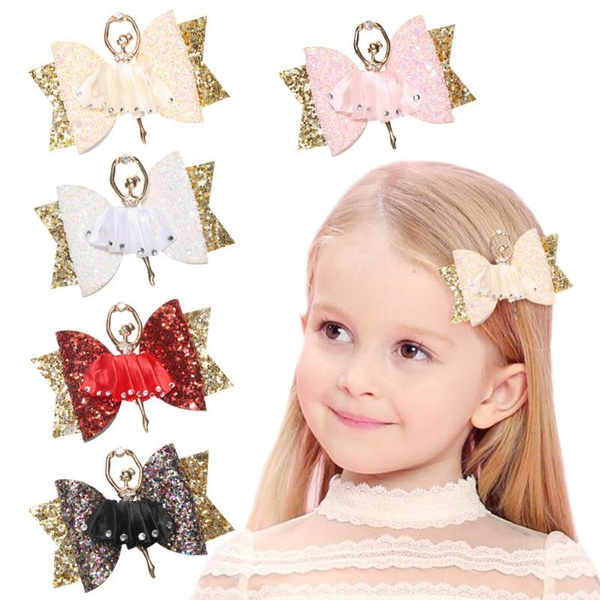 Ballerina Glitter Bow Sparkly Hair Clip for Women Girls Hairpin Children  Kids Barrettes Hair Accessories BEW | Wish