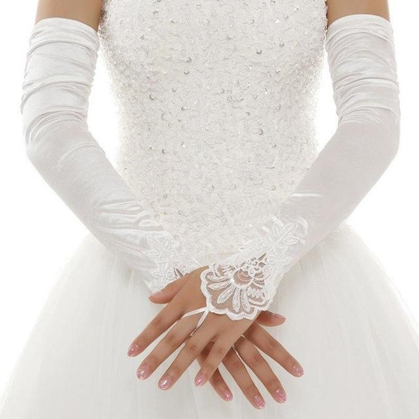 elegant wedding gloves