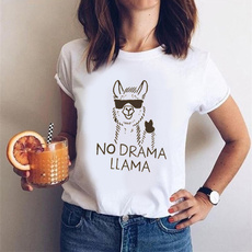 Summer, ladyshirt, Fashion, llamashirt