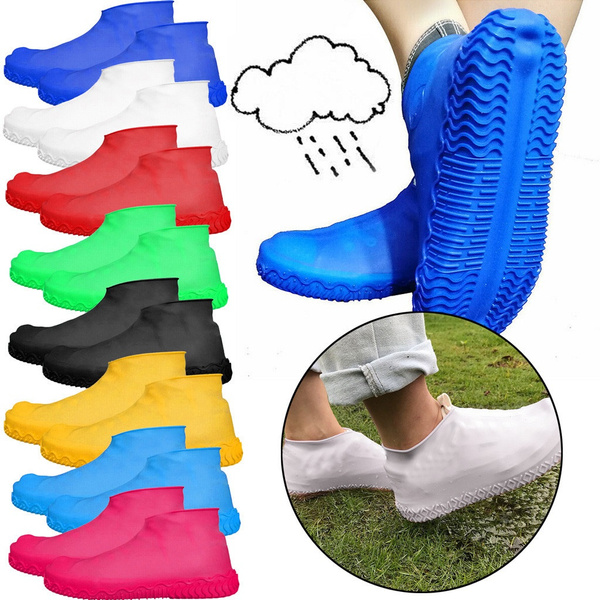 SILICONE OVERSHOES RAIN WATERPROOF SHOE COVERS BOOT COVER PROTECTOR K6C4 