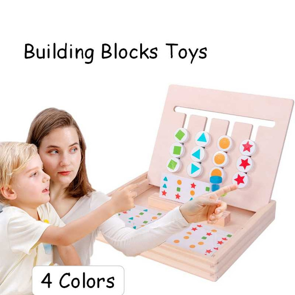 Montessori Education Four Color Game Wooden Early Preschool Kid Learning Toys 