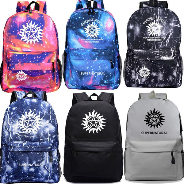 supernatural School Bags Fashion New Pattern supernatural Schoolbag  Beautiful Students Boys Girls School Rucksack | Wish