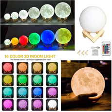 led, 3dmoonlamp, Rechargeable, Night Light