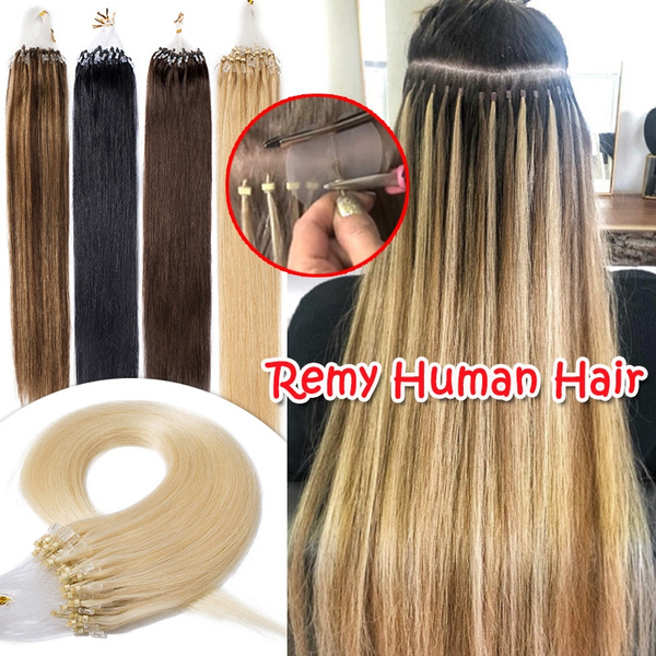 Micro ring hair cheap extensions human hair 50g