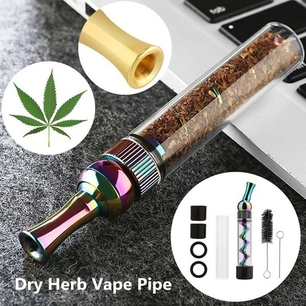 Flue-Cured Tobacco Device Smoking Twisty Glass Blunt Pipe Obsolete with  Cleaning Kit Smoke Tool Smoking Set