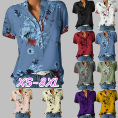blouse, Plus Size, Floral print, Shirt