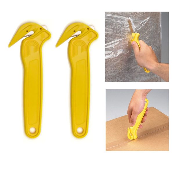 2 X Safety Blade Hook Style Cutter Knife Box Dual Blade Opener Package Slide