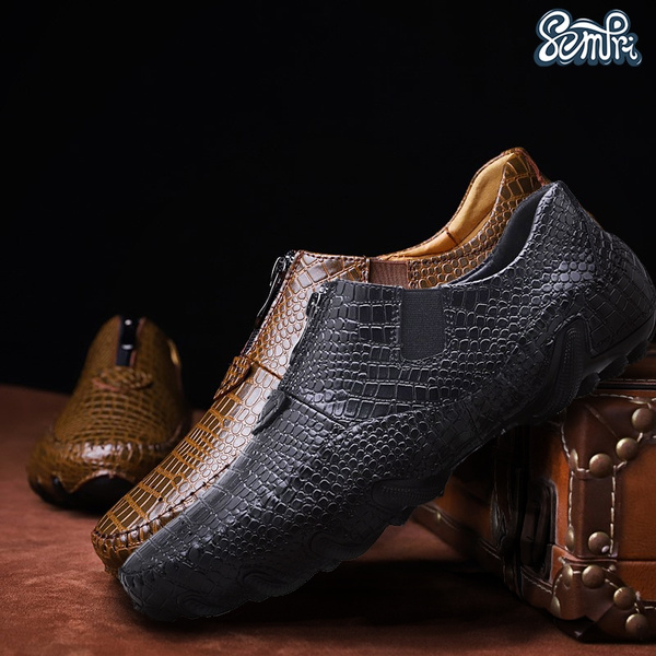 men's casual crocodile shoes