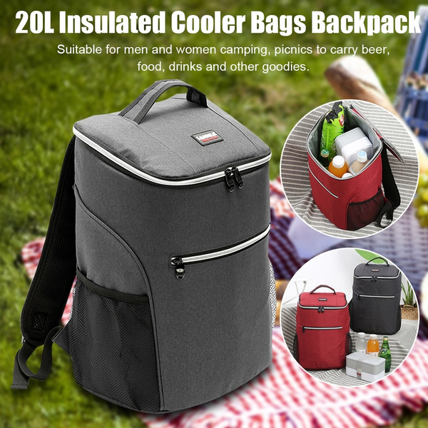 20L Insulated Large Thermo Picnics Backpack Cooler Oxford Food Lunch Bags  Container For Beach Fishing Hiking Park Outdoor Picnics Camping
