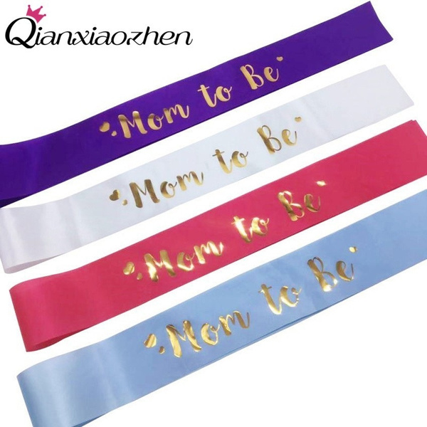 Qianxiaozhen Mom To Be Etiquette Belt Baby Shower Decorations Party Decoration Mom To Be Sash Wish