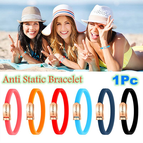 Anti static silicone bracelet for men and women Energy balance Negative ion  sports bracelet Wireless static elimination bracelet - Walmart.com