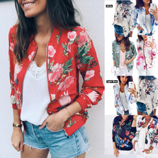 casual coat, Jacket, Fashion, Floral print