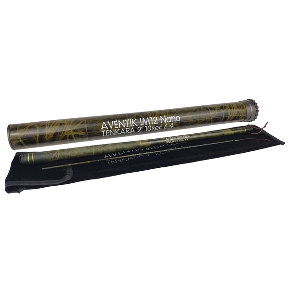 Aventik Mini IM12 Nano Tenkara Rods Collapsed to Only 14.8Inch 37cm 2  Different Sizes, 9' & 12' Tenkara Fly Fishing Rods Perfect 6:4 action Best  Value in The Market Carbon Rod Tub