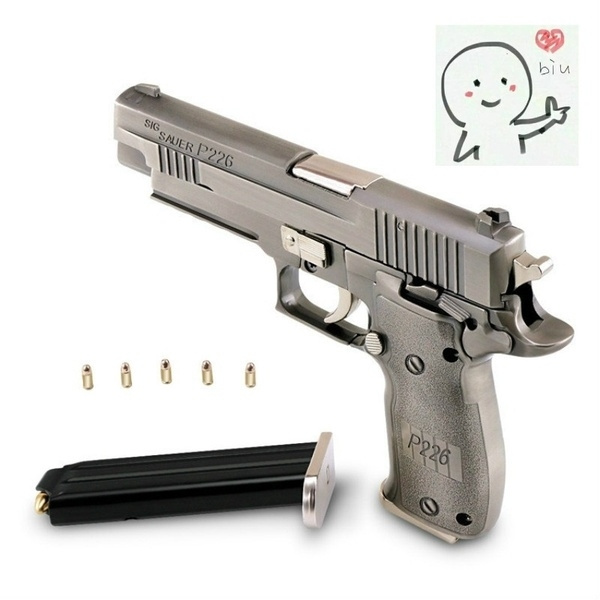 1/6 scale toy PISTOL Silver & Red P226 Pistol 