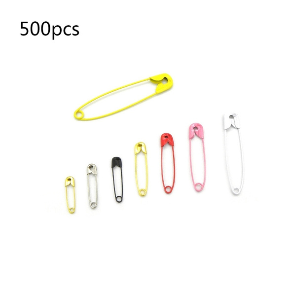 500pcs/box Colored Safety Pins DIY Sewing Tools Accessory Stainless Steel  Needles Safety Pin Brooch Apparel Accessories