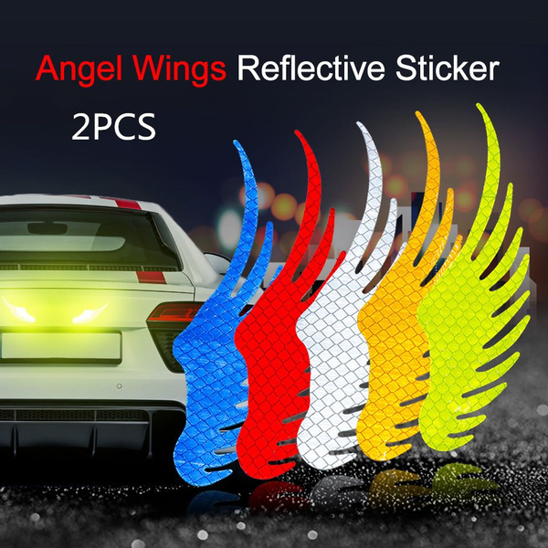2PCS Angle Wing Reflective Sticker Strip Light Reflector Car