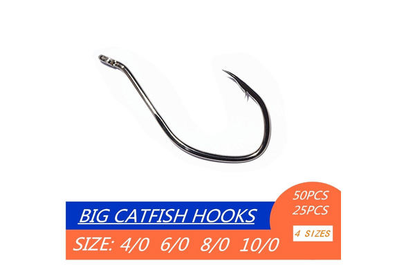 Catfish Hook Big River Bait Hook,25/50PCS High Carbon Steel