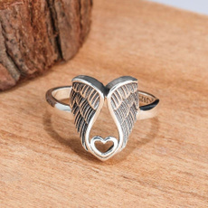 Sterling, Silver Jewelry, Love, angelwingsring