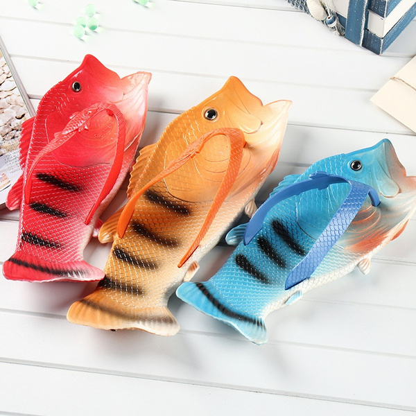 Fish shoes wacky fashion parent child shoes personality fish