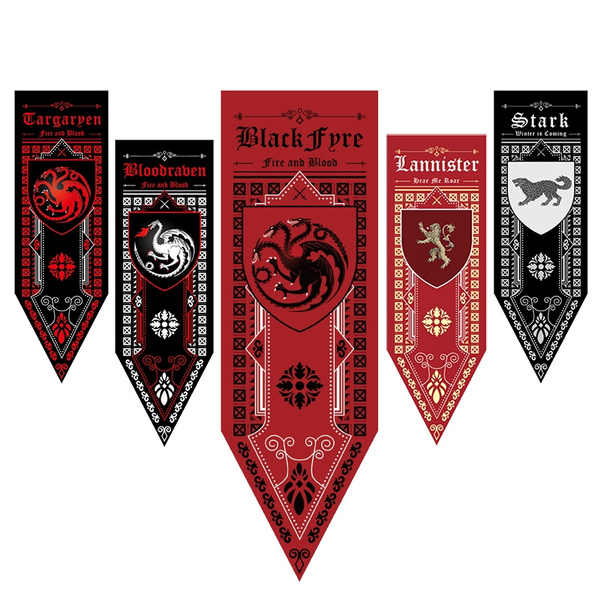 GOT Blackfyre Rebellion Banner cosplay flag Home Decoration Three-eyed ...