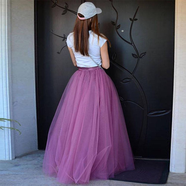 Puffy shop long skirt