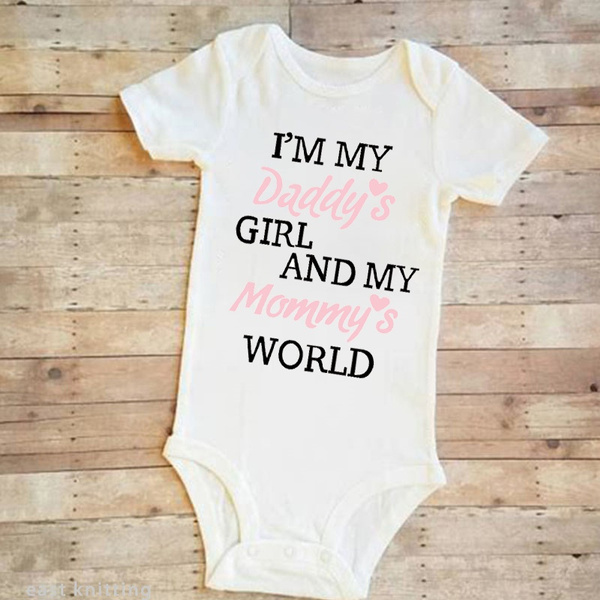 Daddy Mommy Love Me Onesie Baby Girl Clothes Toddler Onesie Letter Printed Infant Newborn Clothes Onesie Wish Daddy Mommy Love Me Onesie Baby Girl Clothes Toddler Onesie Letter Printed Infant Newborn Clothes Onesie Wish