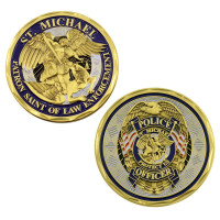 Michael Police Officer Badge Patron Saint Commemorative Challenge Coin ...