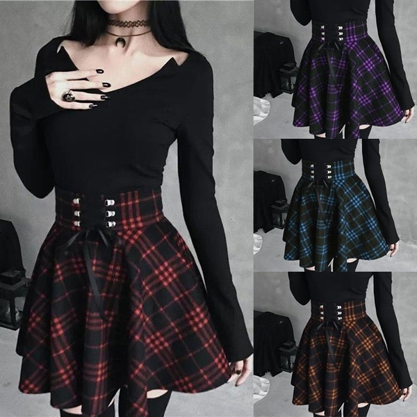 brown plaid skirt 5xl