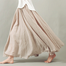 fahionclothe, Summer, long skirt, elastic waist