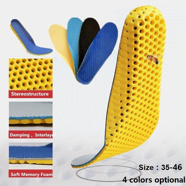 Sports Insoles Shoes Pad Silicone Soft Breathable Absorb Sweat Shoe Inserts a6 