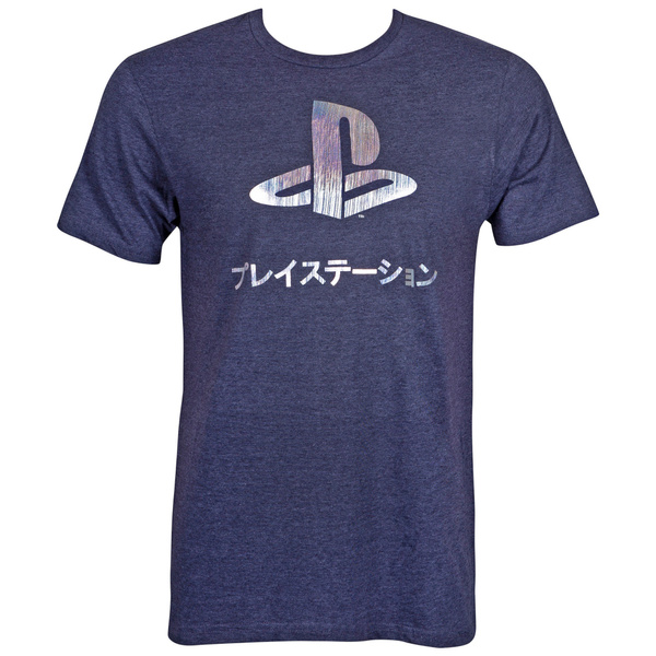 PlayStation Foil Logo Grey Tee Shirt | Wish