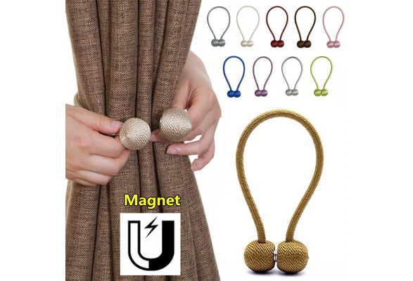 11 Colors Modern Simple Tieback Magnet Curtain Buckle Curtain Clips  Magnetic Curtain Holder Strap Decorative Accessories 1pcs