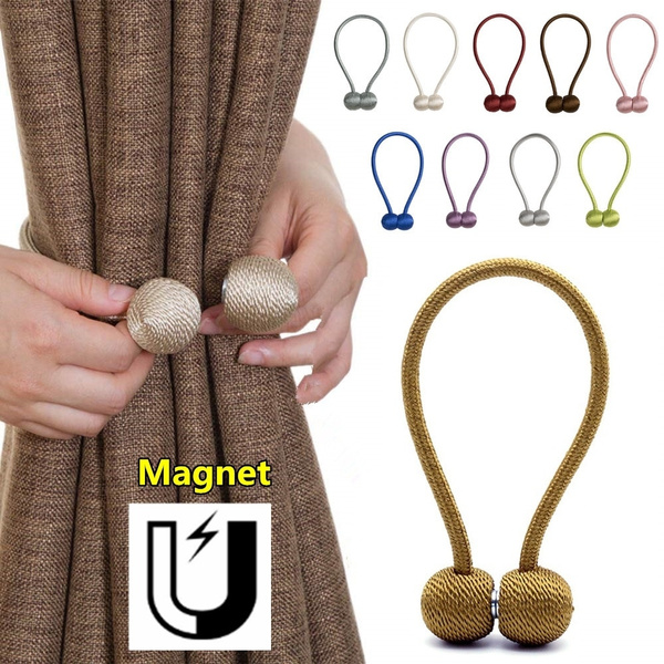 11 Colors Modern Simple Tieback Magnet Curtain Buckle Curtain Clips  Magnetic Curtain Holder Strap Decorative Accessories 1pcs