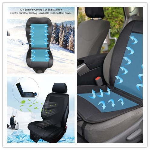 Car Seat Cushion Cooling Seat Cover Car Seat Cushion Pad,Air Conditioned  Seat Cover with Car Fan for Car Truck Home and Office
