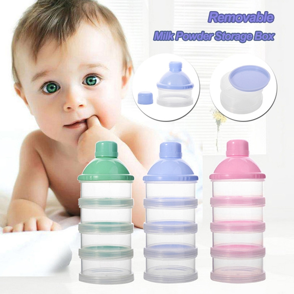 Baby food storage box infant milk dispenser portable baby