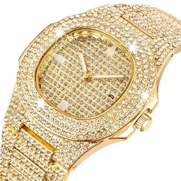 Gold watches best sale with diamonds mens