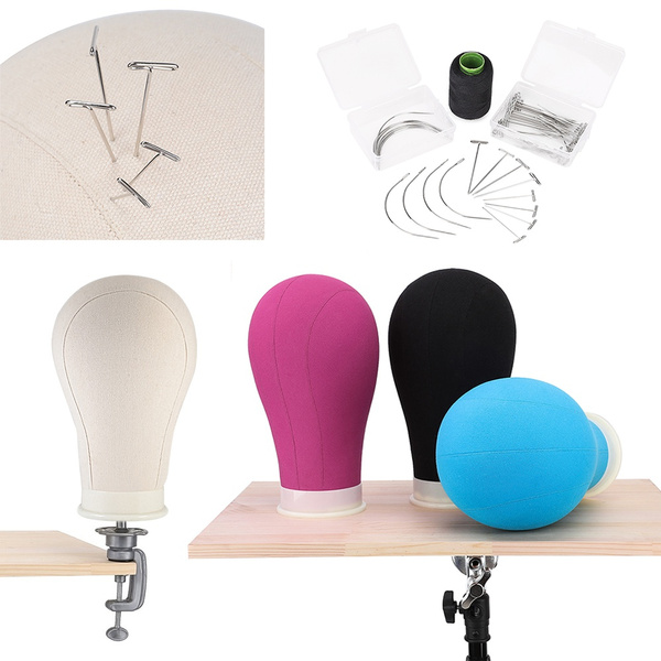 22/23 inch Canvas Block Training Mannequin Head Wig Stand Mannequin