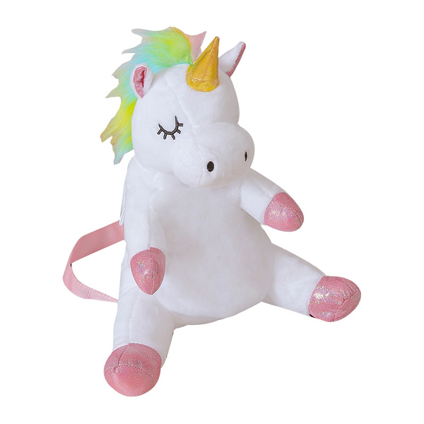 1PCS New Product Rainbow Unicorn Plush Backpack, Kids Toys, Cartoon ...