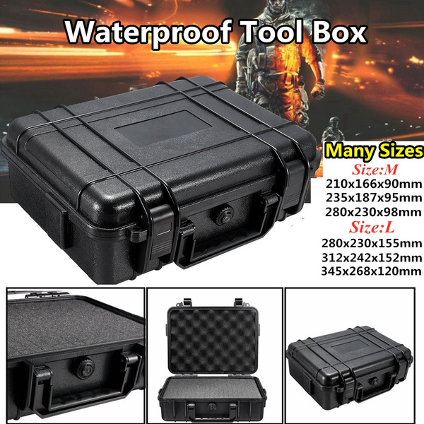 Waterproof ABS Plastic Tool Box Outdoor Camping Survival Case Shockproof  Vehicle Kit Box Sealed Airtight Frist Aid Toolbox
